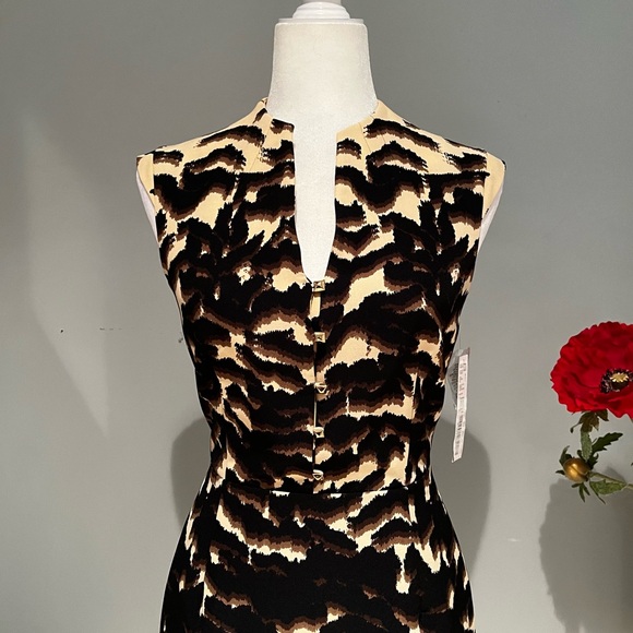 NEW Antonio Melani Tailored Career Sleeveless Midi Dress Cartagena Coffee Bean… - Picture 5 of 14